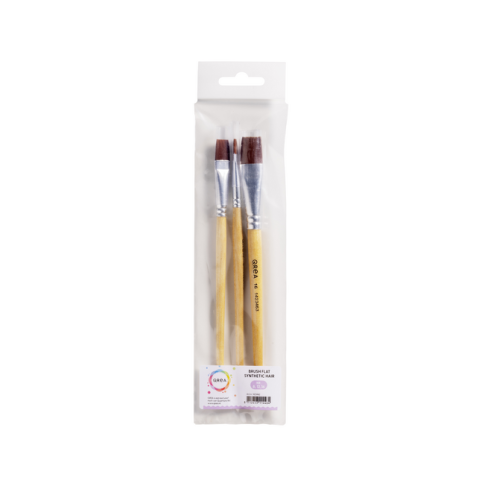 Brosse Qrea poil synthétique set 3 largeurs