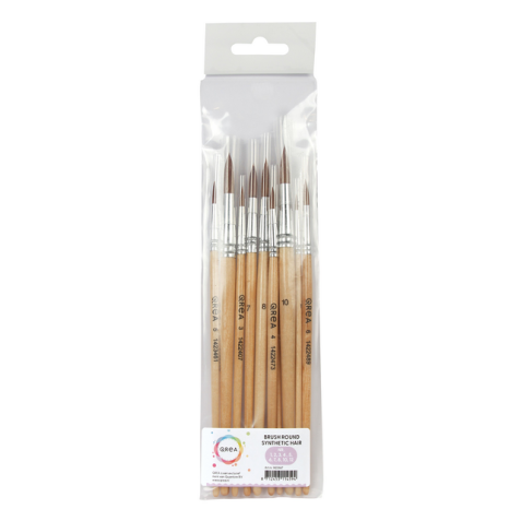 Pinceau Qrea poil synthétique set 10 largeurs