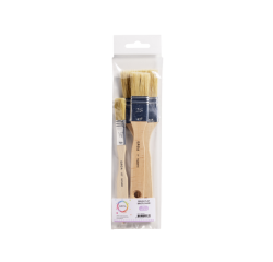 Brosses plates Qrea soie de porc set 3 largeurs