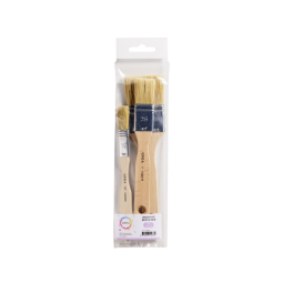 Brosse plate Qrea soie de porc set 3 largeurs