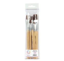 Pinceaux Qrea poil synthétique set 5 largeurs
