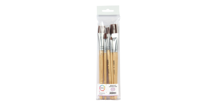 Qrea Pinsel Synthetikhaar Set 5 Breiten
