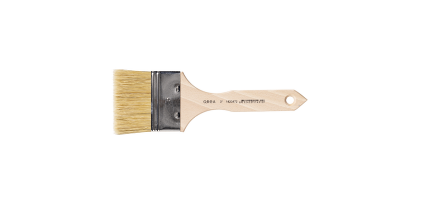 Qrea Flachpinsel Schweineborsten Nr. 3 Breite 70,9 mm