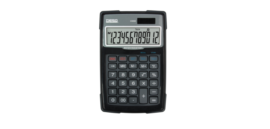 Calculatrice Desq Large hydrofuge et anti-poussière