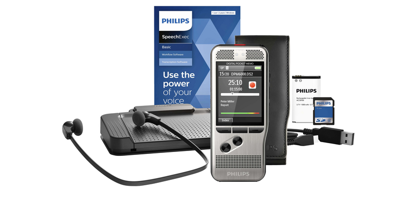 PhilipsPocketMemo DPM6700 Diktier- und Aufnahmeset