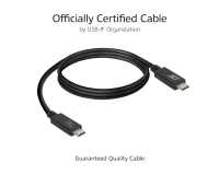 ACT AC7431 câble USB USB4 Gen 2x2 1 m USB C Noir