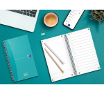 Cahier Task Manager Oxford 141x246mm 115 feuilles aqua