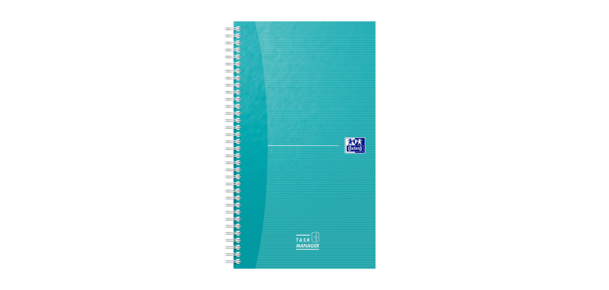 Cahier Task Manager Oxford 141x246mm 115 feuilles aqua