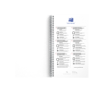 Cahier Task Manager Oxford 141x246mm 115 feuilles aqua