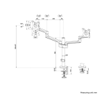 Neomounts DS60-425WH2 Monitor arm 17-27" - space saving