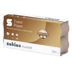 Papier toilette Satino PureSoft MT1 076970 3 épaisseurs 250 feuilles naturel