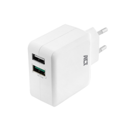 Chargeur ACT USB 2 ports Quickcharge 30W blanc