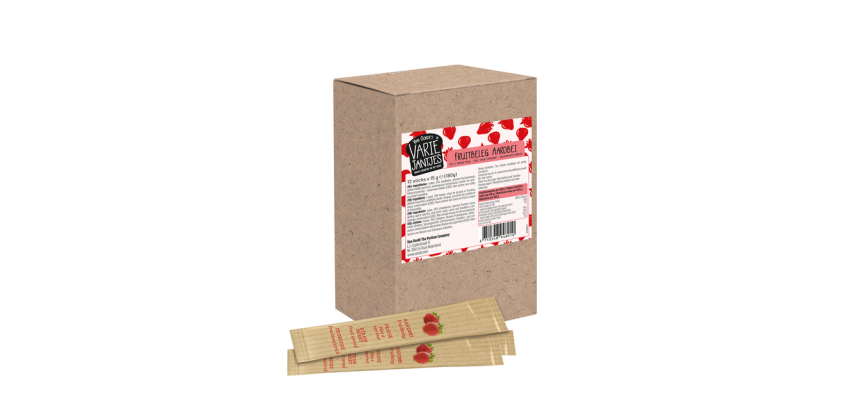 Fruitbeleg van Oordt VarieJantjes aardbeien 12x15 gram sticks