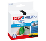 Self-adhesive tesa® On & Off hook and loop tape 2.5m x 20mm black