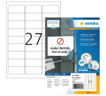 Etiquette amovible HERMA 10300 63,5x29,6mm blanc 2700 étiquettes