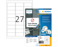 Etiquette HERMA 10300 63,5x29,6mm amovilbe blanc 2700 étiquettes
