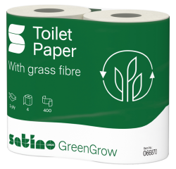 Toiletpapier Satino MT1 GreenGrow 2-laags 4x400 vel naturel 066870