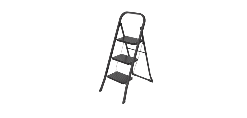 Household Stepladder BRASQ 3 Steps SL300 Black