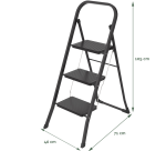 Household Stepladder BRASQ 3 Steps SL300 Black