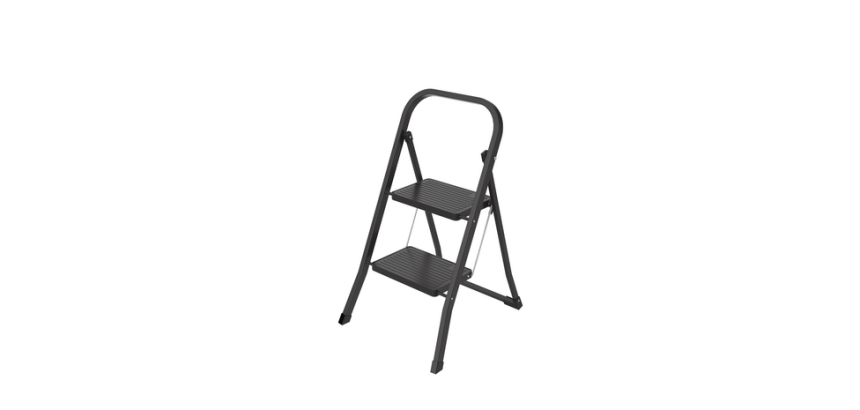 Household ladder BRASQ 2 steps SL200 black