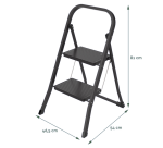Household ladder BRASQ 2 steps SL200 black