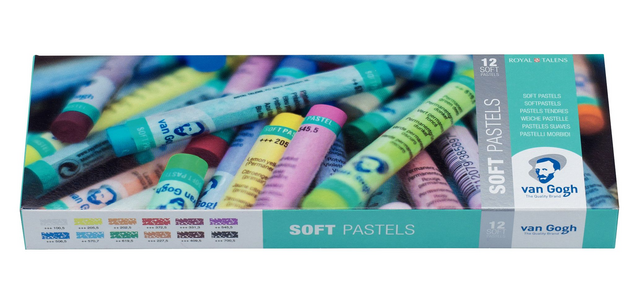 Pastel tendre Talens Van Gogh assorti boîte 12 couleurs
