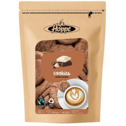 Biscuits Hoppe Cookies Fairtrade double chocolat env 125 pièces