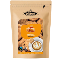 Koekjes Hoppe Cookies fairtrade caramel zeezout circa 125stuks