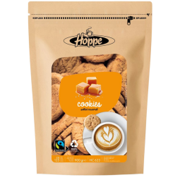 Koekjes Hoppe Cookies fairtrade caramel zeezout circa 125stuks