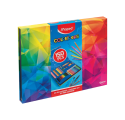 De_estuche pintura maped color peps kit de 150 piezas surtidas