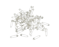 Epingle à nourrice Creotime argenté 22mm 500 pièces