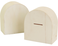 Tirelire Creotime bois 10x9cm