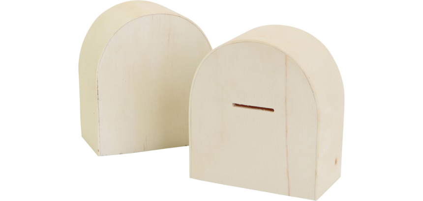 Tirelire Creativ Company bois 10x9cm