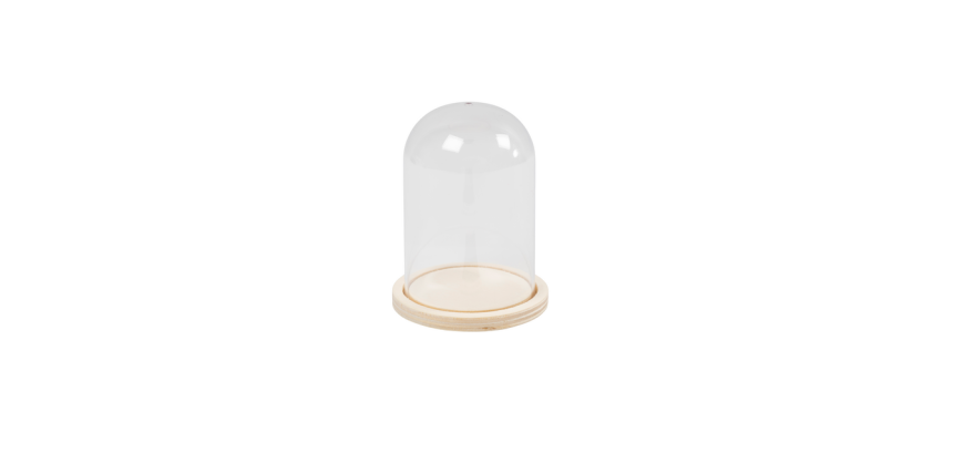 Bell Creative Company with wooden base 9.5x6cm