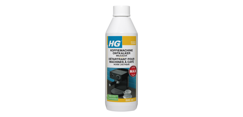 Ontkalker HG voor koffiemachine melkzuur 500ml