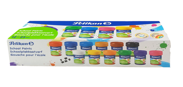 Pelikan gouache 20ml assorted box of 12 pieces