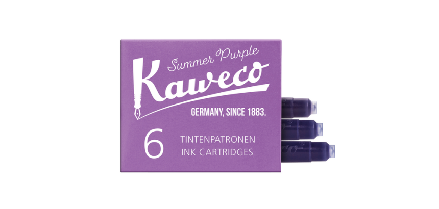 Cartouche d'encre Kaweco aubergine boîte 6 pièces