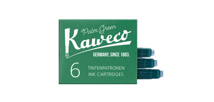 Inktpatroon Kaweco groen doosje à 6 stuks