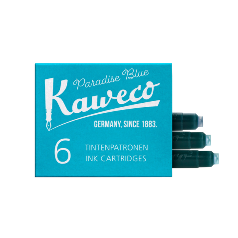 Cartouche d'encre Kaweco turquoise boîte 6 pièces