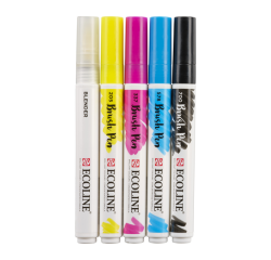 Brushpen Talens Ecoline set à 5 stuks primair