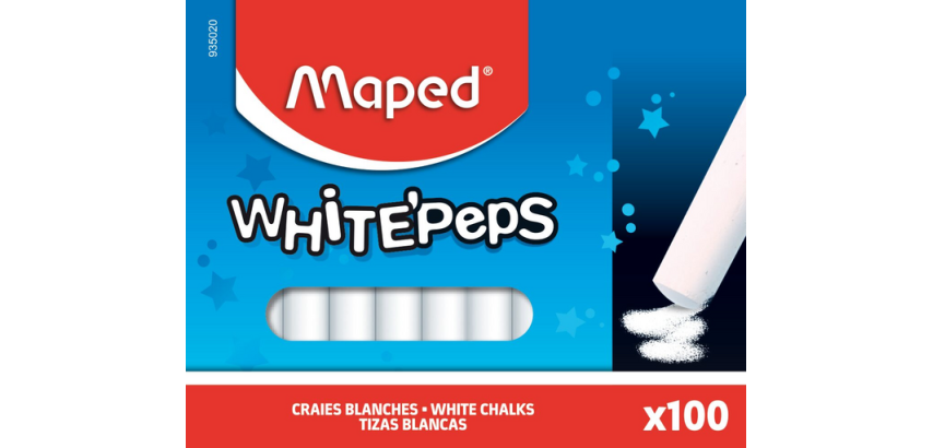 Schoolbordkrijt Maped White'Peps doos á 100 stuks wit