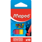 Craie tableau noir Maped Color'Peps boîte 10 pièces assorti