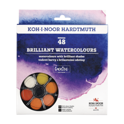 Peinture à l'eau Koh-i-Noor Brillant blister 48 couleurs assorti