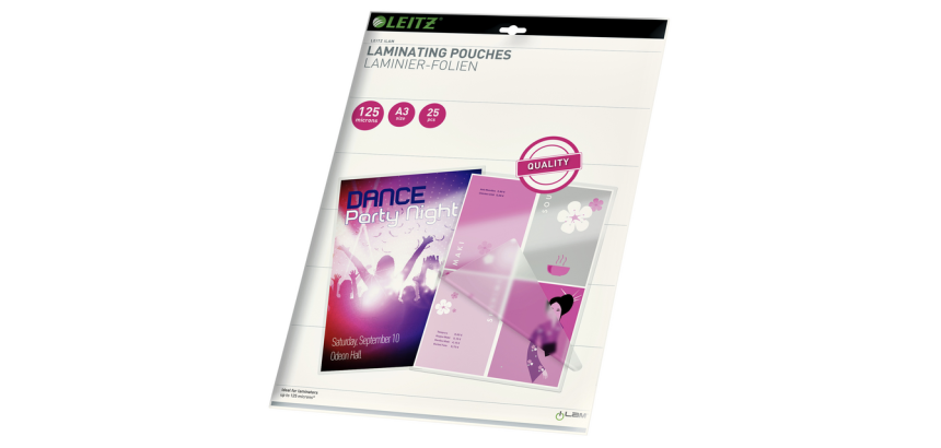 Pochette de plastification Leitz iLAM A3 2x125 microns EVA 25 pièces