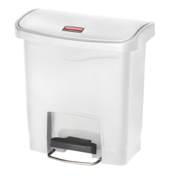 Poubelle à pédale Rubbermaid Slim Jim Step-On 15L blanc