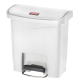 Poubelle à pédale Rubbermaid Slim Jim Step-On 15L blanc