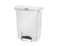 Poubelle à pédale Rubbermaid Slim Jim Step-On 30L blanc