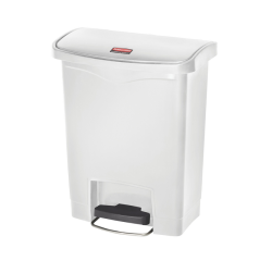Poubelle à pédale Rubbermaid Slim Jim Step-On 30L blanc