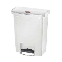 Poubelle à pédale Rubbermaid Slim Jim Step-On 30L blanc