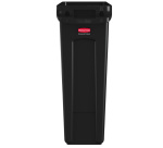 Collecteur Rubbermaid Slim Jim Vented avec conduits d'aération 87L noir